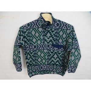 Patagonia Synchilla Snap-T Pullover Mens Large Aztec Fleece Geometric Tribal